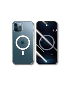 SeiyaX Magnetic Charger Case Protective Case for iPhone 12 Crystal Clear