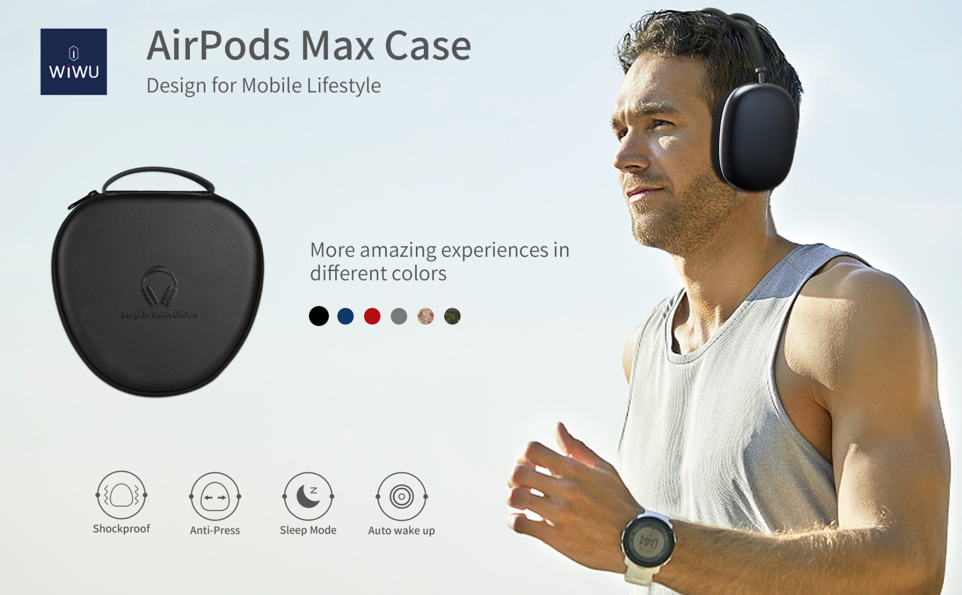 AirPods Max Case with Sleep Mode, Upgraded Smart Case for
